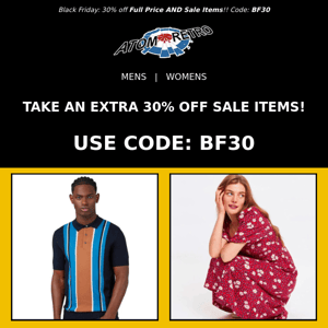 An extra 30% off Sale Items this weekend!