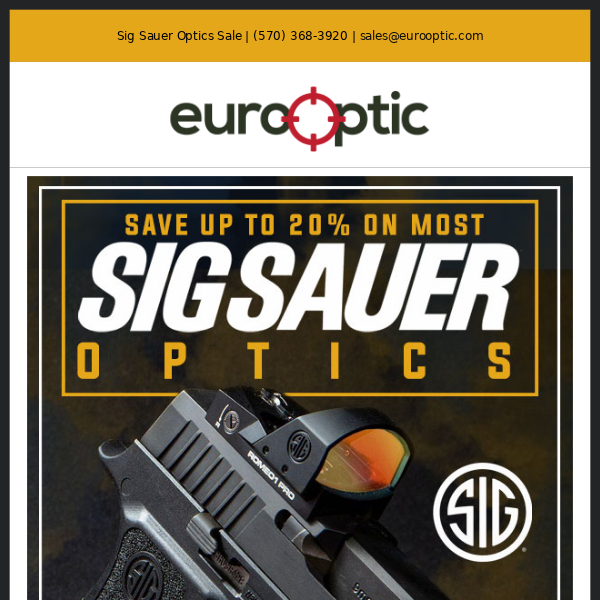 JUST IN: Sig Sauer Optics Sale!