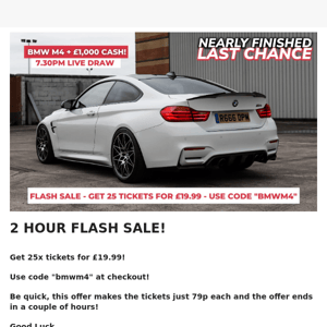 BMW M4 Tickets Dropped to 79p!