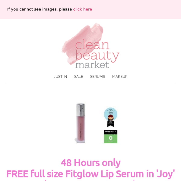 48 hours only - Full Size Fitglow Lip Serum Gift with Purchase 😍