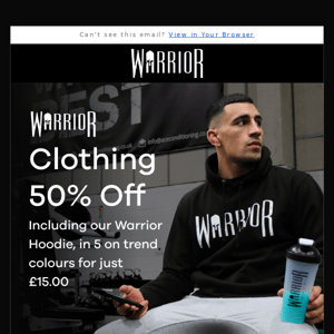 Save on all Warrior Clothing items with this latest offer 🤩