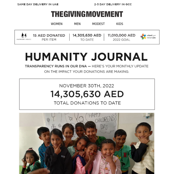 Humanity Journal: November Update