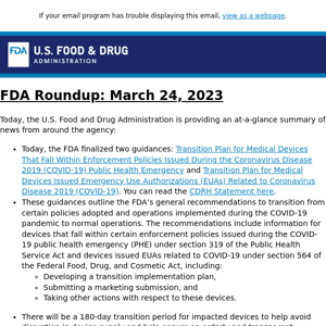 FDA Roundup: March 24, 2023