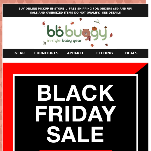 BB Buggy:  Shop BLACK FRIDAY SALE NOW