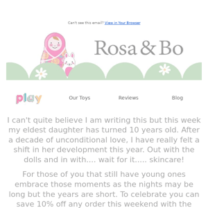 Happy 10th Birthday Little Rosa