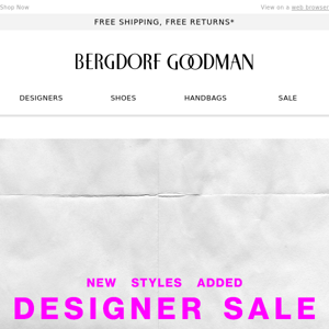 Shop & Get 60% Off The BG Designer Sale!