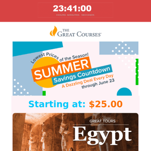 Deal of the Day - The Great Tours: A Guided Tour of Ancient Egypt