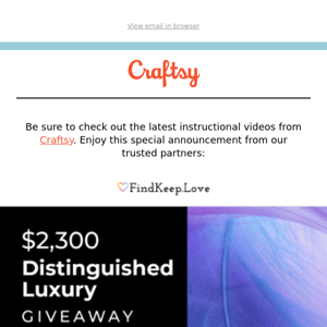 Enter to Win! $2,300 For the Distinguished Luxury Giveaway!