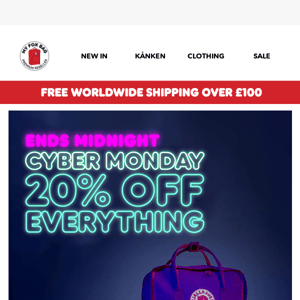 Ends Midnight - 20% Off EVERYTHING*