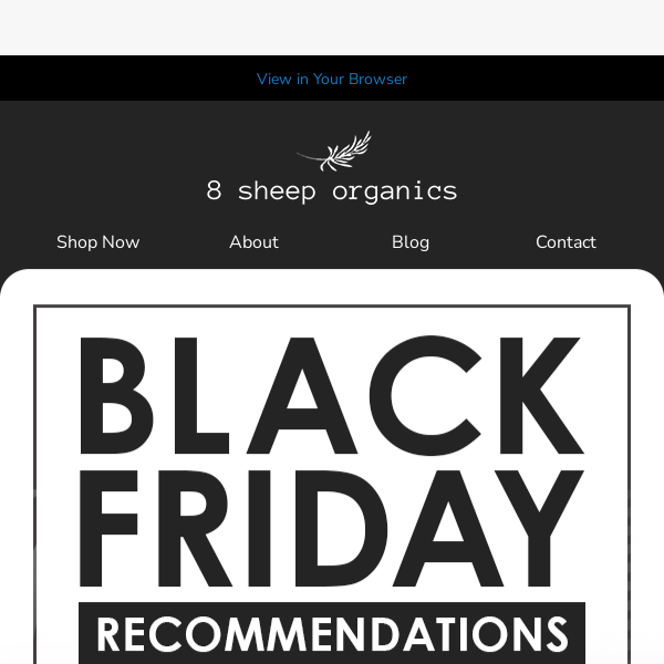 Black Friday Recommendations From 8Sheep