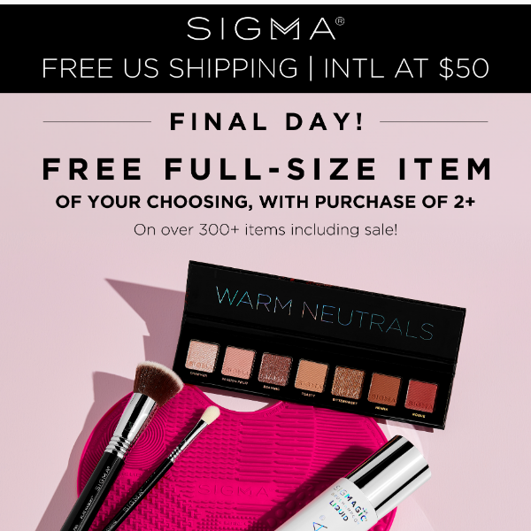 Final Day! FREE Full-Size Best Sellers!