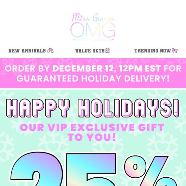 MERRY GIFTMAS | 25% Off SITEWIDE! 🎄💗