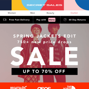 Spring SALE - Up to 70% off coats & jackets! Padded jackets, puffer coats & more...