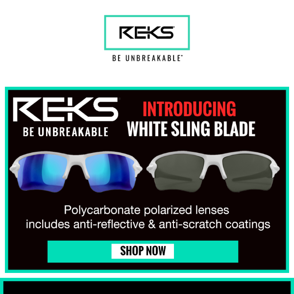 Introducing White Sling blade Sunglasses!