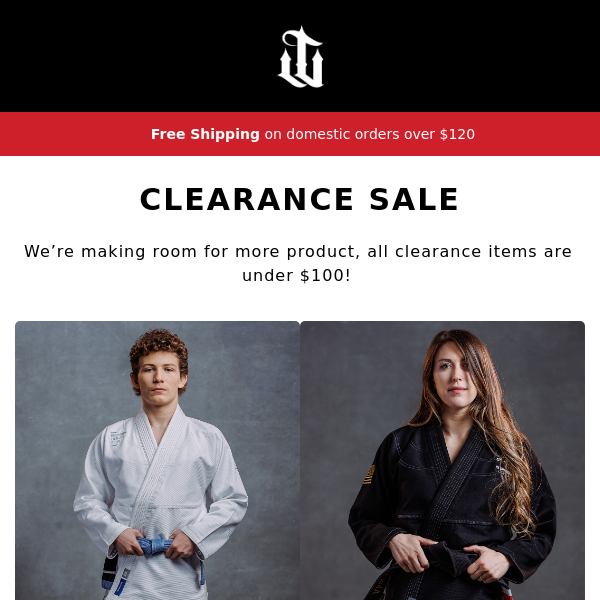 CLEARANCE SALE - EVERYTHING LESS THAN $100