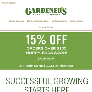 15% off Your Order + High Quality Soils