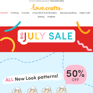 It's sale time! Stock up with up to 50% off cross stitch kits! 🧵