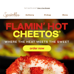 Flavor Drop! Flamin’ Hot Cheetos® cupcake