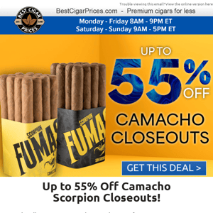 🧹 Up to 55% Off Camacho Scorpion Closeouts 🧹