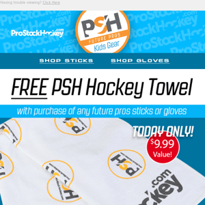 FREE Hockey Towel Offer – Today Only!