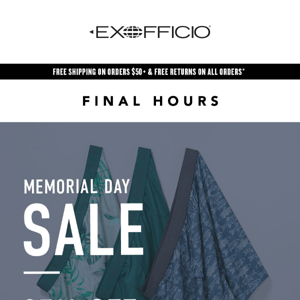 Final Hours of 25% Off