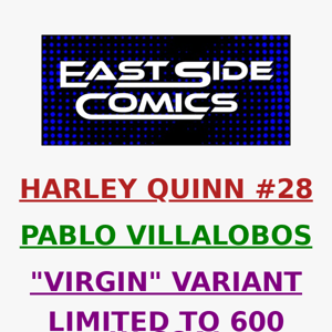 🔥 PRE-SALE LIVE in 30-Mins at 2PM (ET) 🔥 HARLEY QUINN #28  VILLALOBOS VARIANTS 🔥 VIRGIN VARIANT LIMITED 600 W/COA🔥TODAY (3/05) at 2PM (ET) / 11AM (PT)