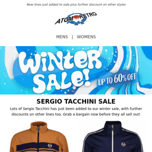 Sergio Tacchini - New to Sale!