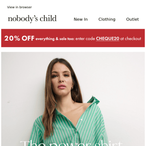 20% off: the power of a good shirt