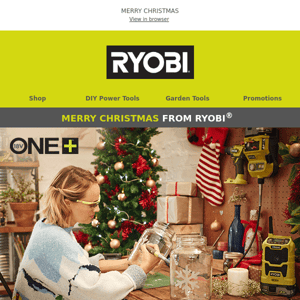 Merry Christmas from RYOBI®  🌲 🎁