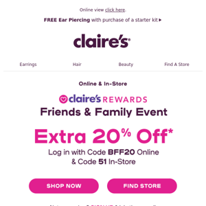 Extra 20% off say whaaat?! VIPs only 🤫