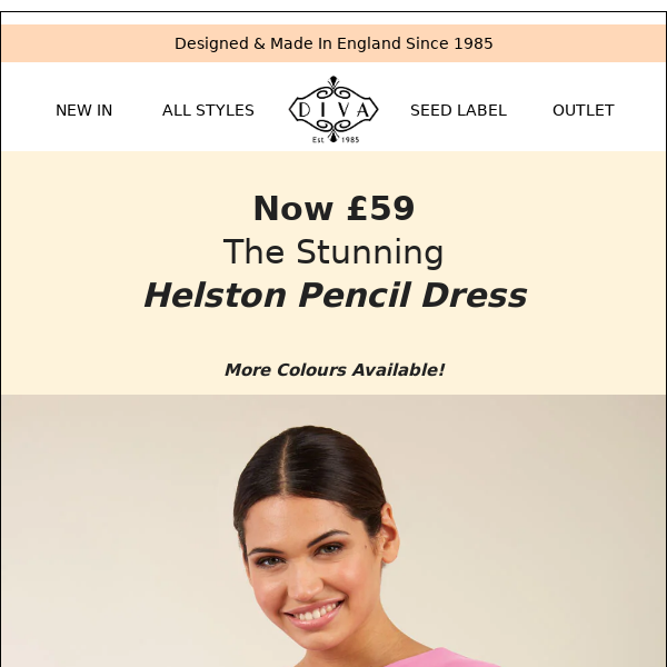 Now £59 The Stunning Helston Pencil Dress