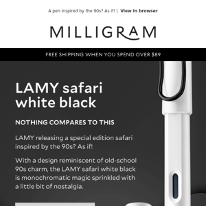LAMY safari white black + Our monochromatic picks!