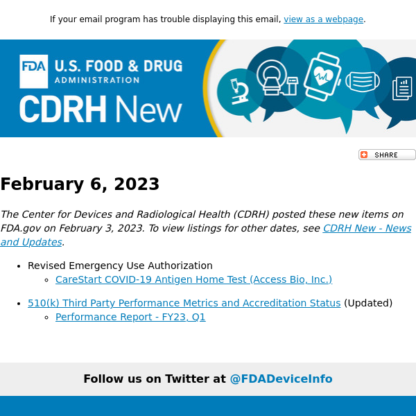 CDRH New - February 6, 2023