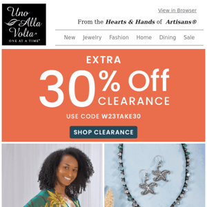 Take an Extra 30% off All Clearance