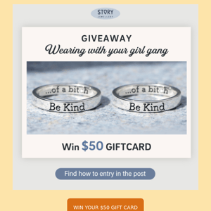 ✨[GIVEAWAY]Chance to get a $50 gift card to 5 winners ✨