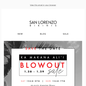 Save the Date - Ka Makana Ali'i BLOWOUT Sale!