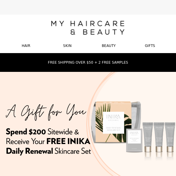 Get Your Inika Gift Set When You Spend $200 💥