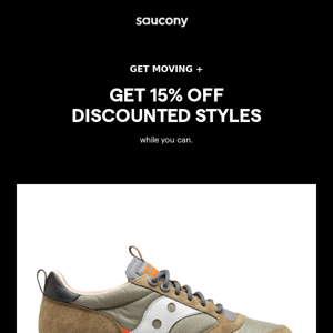 Last Call for 15% Off On-Sale sauconys.