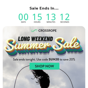 ⏳ Crossrope Summer Sale — LAST CHANCE To Save 20%
