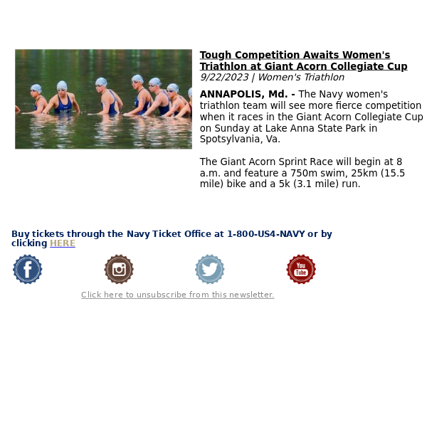 Tough Competition Awaits Women's Triathlon at Giant Acorn Collegiate Cup
