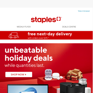 Can you find the perfect gift at staples?