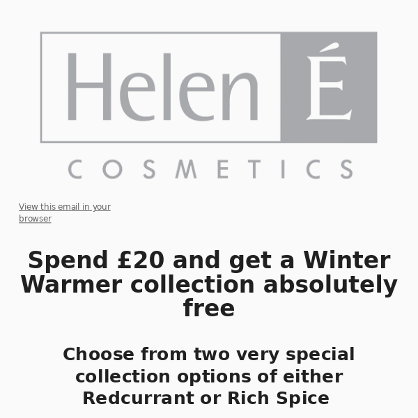 Last chance to order your Free winter warmer collection.