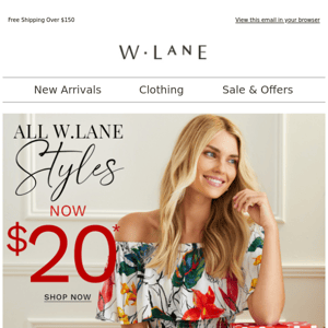 $20 EVERYTHING W.Lane | For The First Time EVER