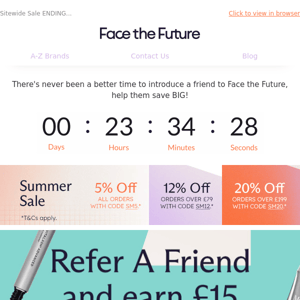 Want £15 For Free, Face the Future? Offer Ends Soon ⌛