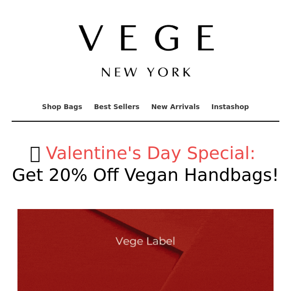 💚 Valentine's Day Special: Get 20% Off Vegan Handbags!