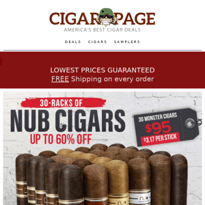 I'll keep this short. Oliva's Nub 30-racks 60% off - Cigar Page