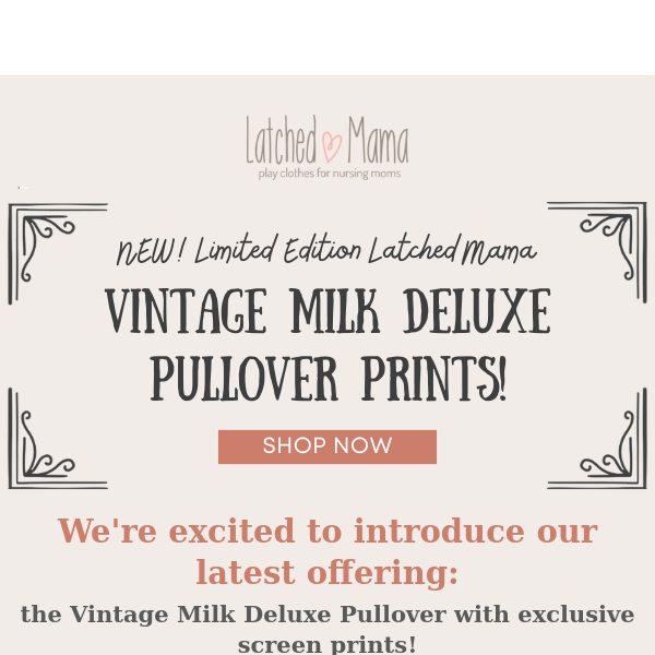 🌟 Introducing: Limited Edition Vintage Milk Deluxe Pullovers!