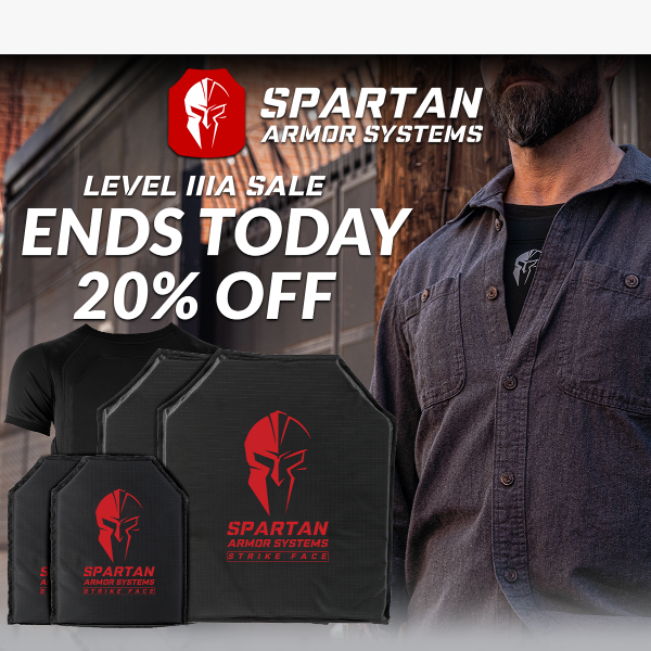 ⏰ Ends Today ⏰  Last Chance on 20% OFF IIIA Rated Body Armor