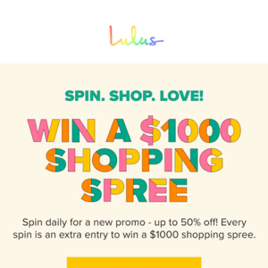 Win Up To 50% OFF SITEWIDE 🎉