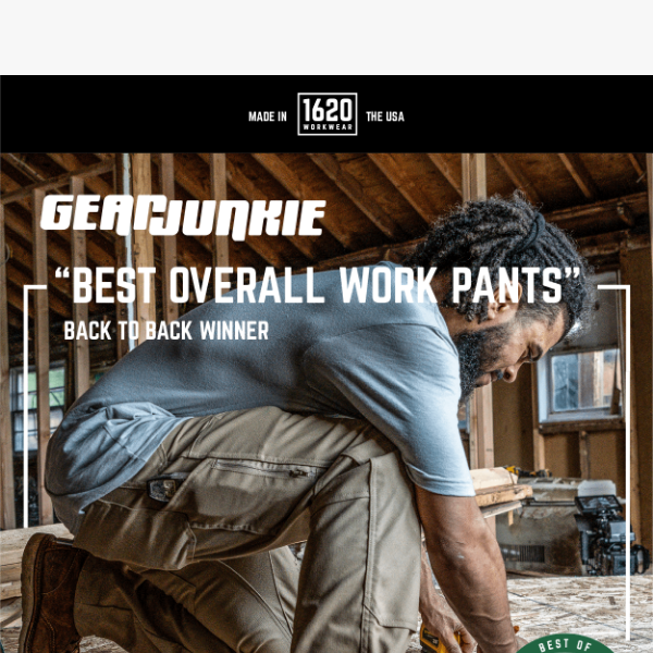 Back to Back Winner: Best Overall Work Pants